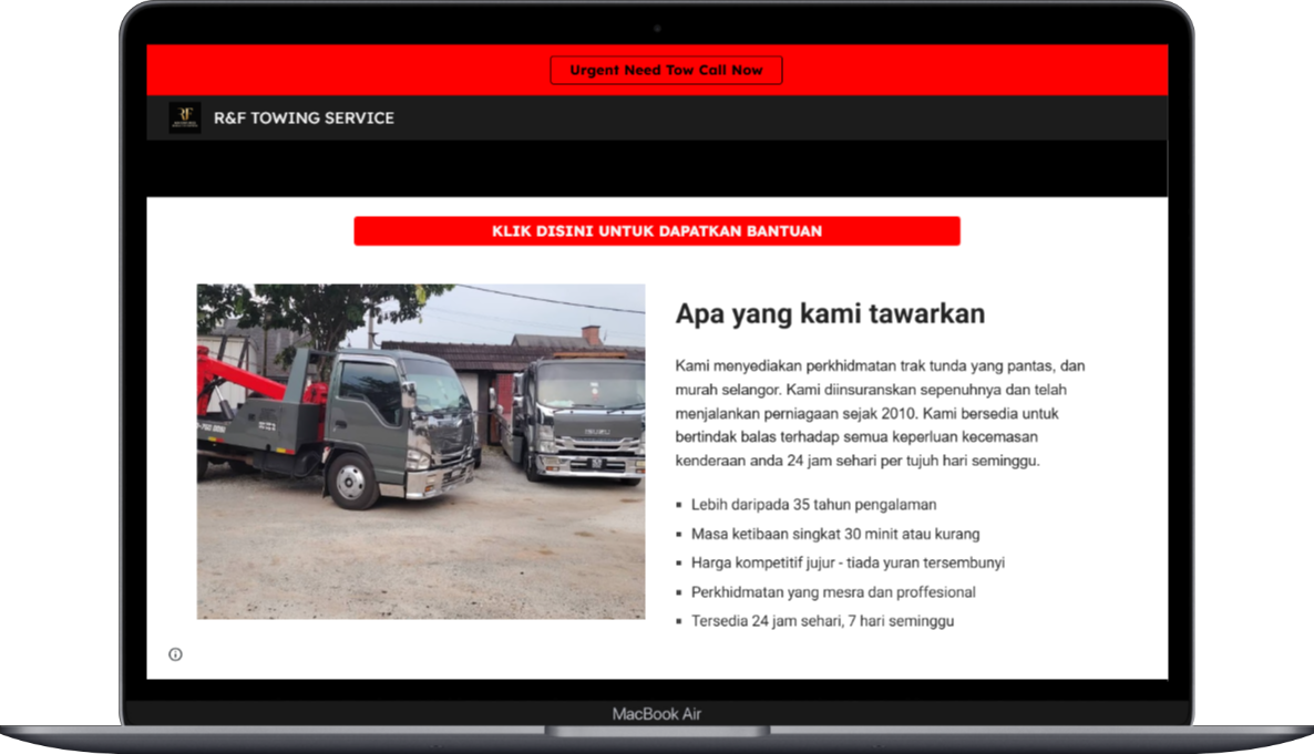 24-Hour Emergency Towing Service by R&F Adventures Berkat