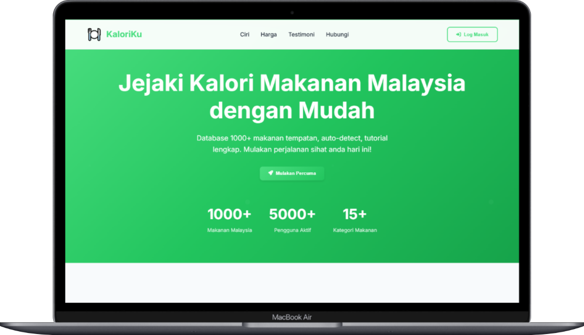 Kaloryku Nutrition Info Platform – Web Development Overview